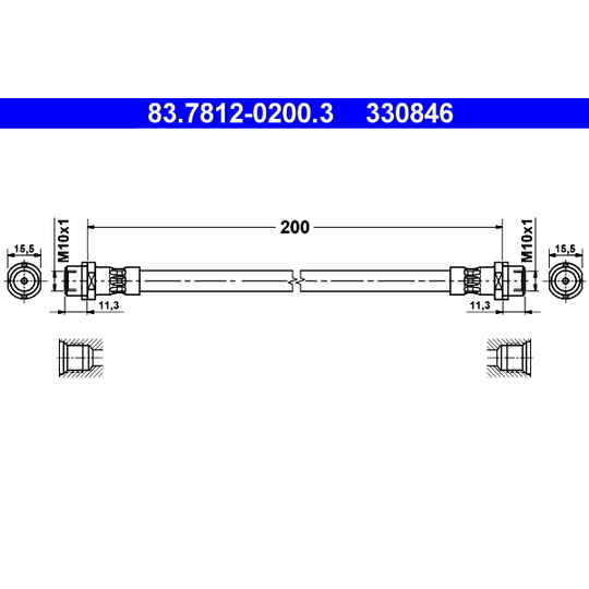 83.7812-0200.3 - Brake Hose 