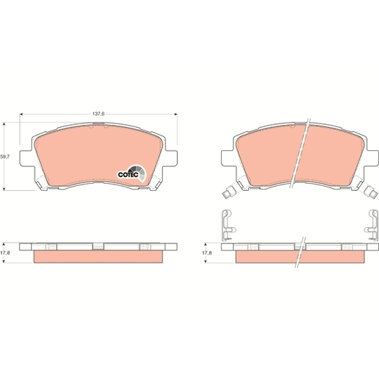 GDB3217 - Brake Pad Set, disc brake 