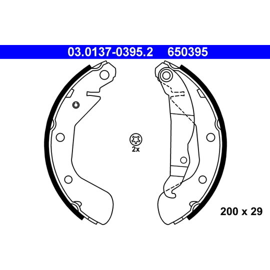 03.0137-0395.2 - Brake Shoe Set 