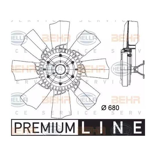 8MV 376 730-121 - Fan, radiator 