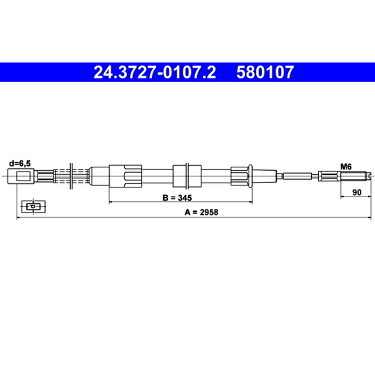 24.3727-0107.2 - Cable, parking brake 