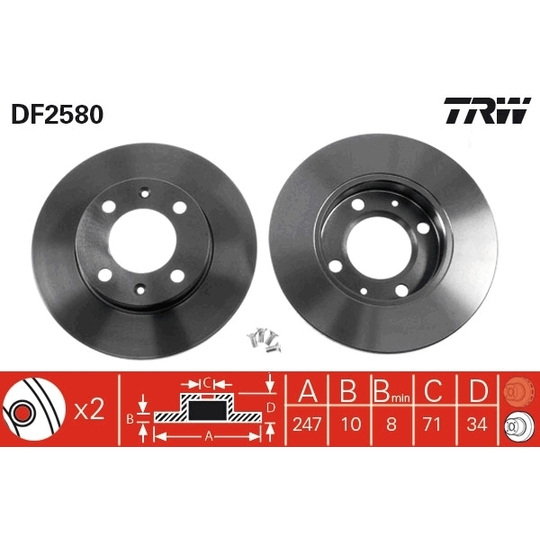 DF2580 - Brake Disc 