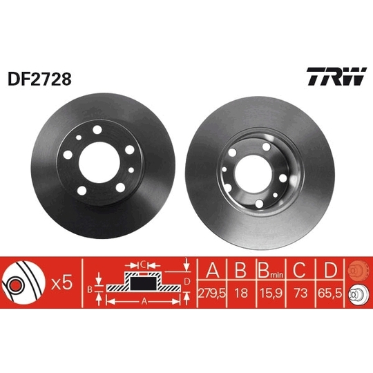 DF2728 - Brake Disc 