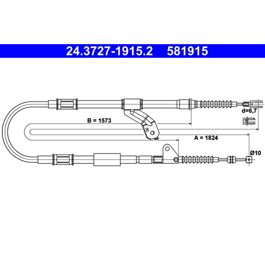 24.3727-1915.2 - Cable, parking brake 
