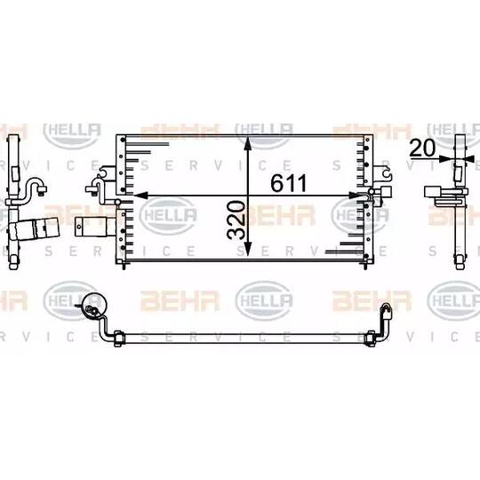 8FC 351 037-061 - Condenser, air conditioning 