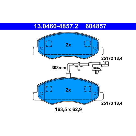 13.0460-4857.2 - Brake Pad Set, disc brake 