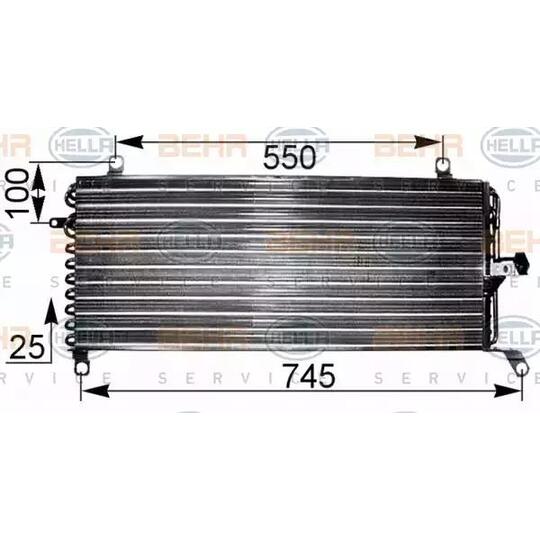 8FC 351 038-661 - Condenser, air conditioning 