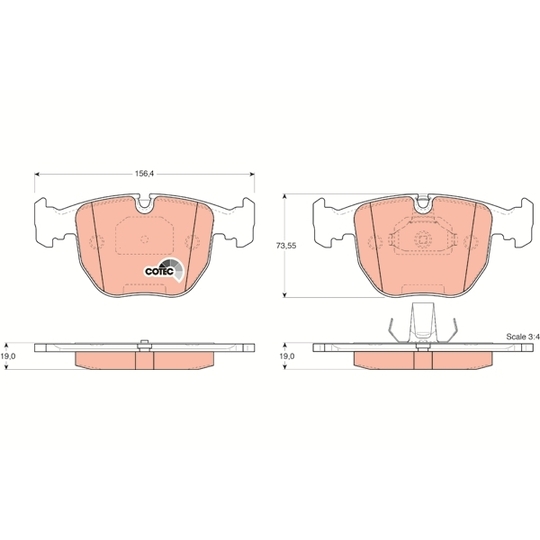 GDB1261 - Brake Pad Set, disc brake 