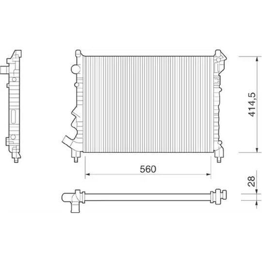 350213254000 - Radiator, engine cooling 