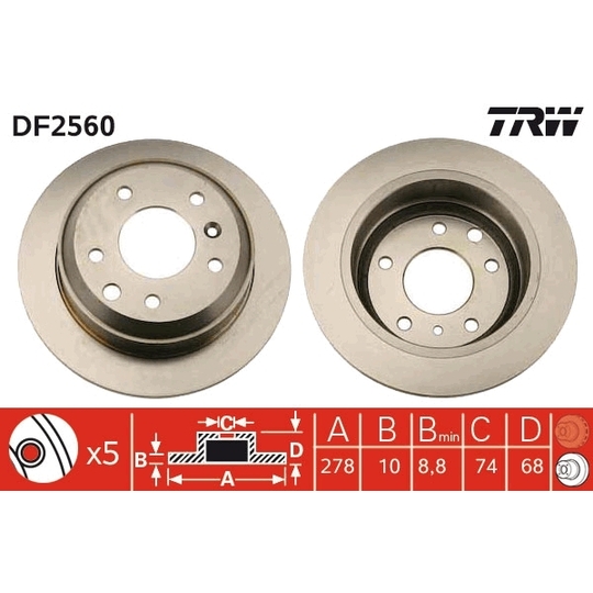 DF2560 - Brake Disc 