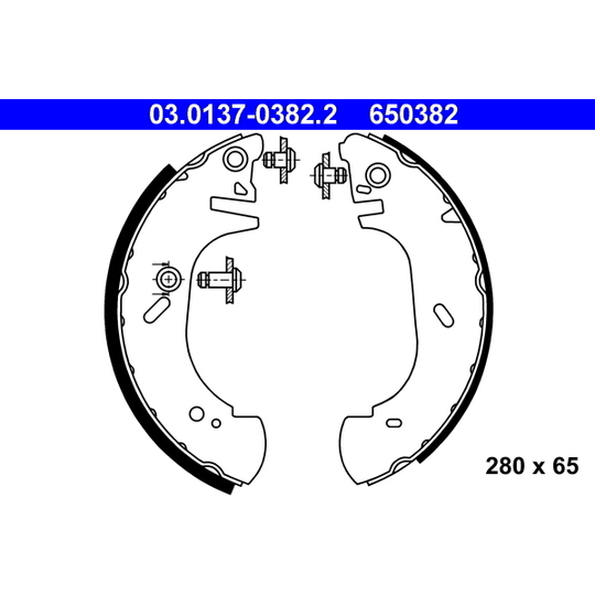 03.0137-0382.2 - Brake Shoe Set 