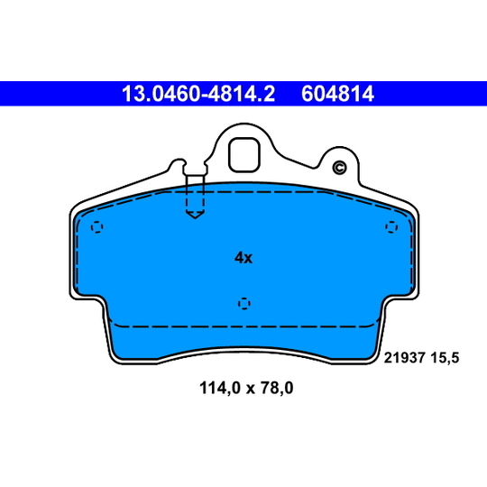 13.0460-4814.2 - Brake Pad Set, disc brake 
