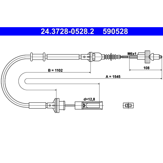 24.3728-0528.2 - Clutch Cable 