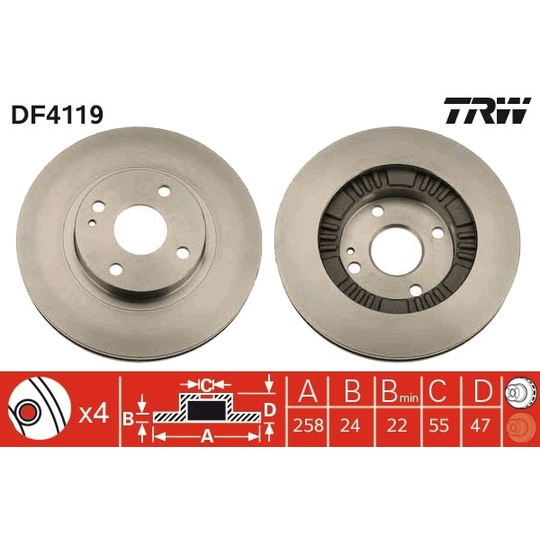 DF4119 - Brake Disc 