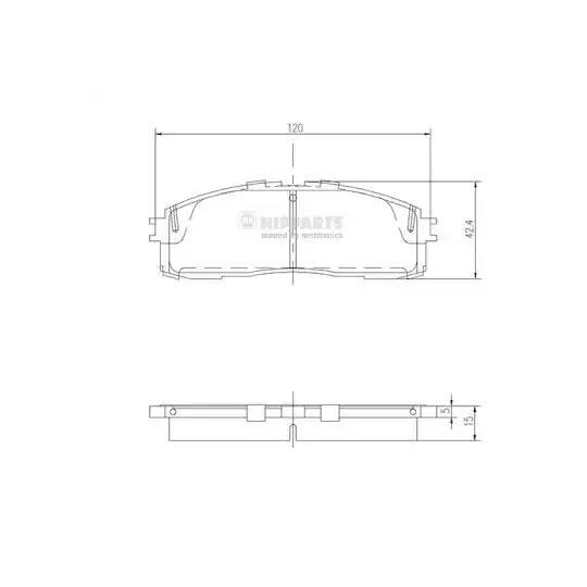 J3612006 - Brake Pad Set, disc brake 