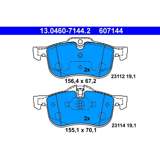 13.0460-7144.2 - Brake Pad Set, disc brake 