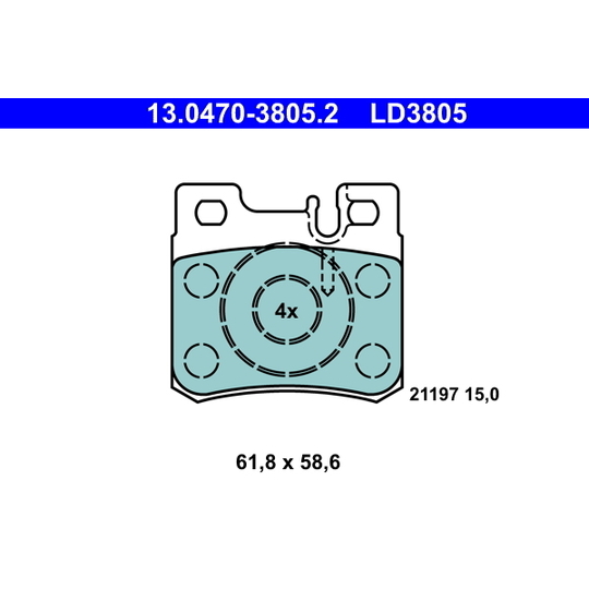 13.0470-3805.2 - Brake Pad Set, disc brake 