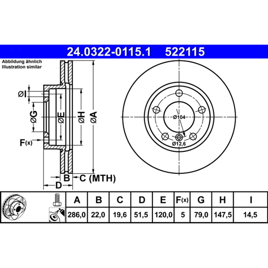 24.0322-0115.1 - Brake Disc 