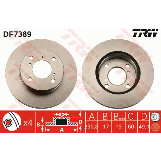 DF7389 - Brake Disc 