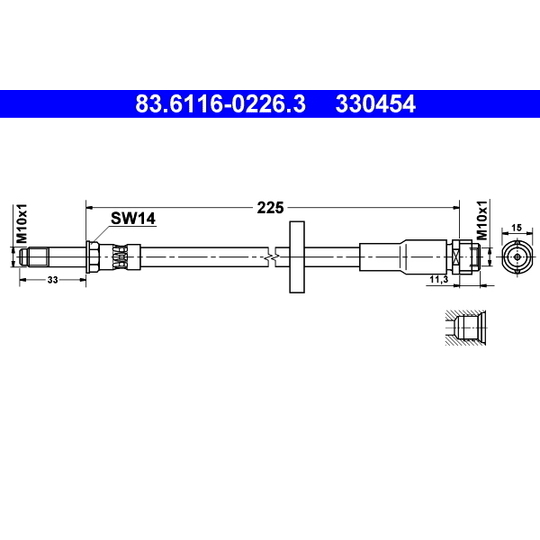 83.6116-0226.3 - Brake Hose 