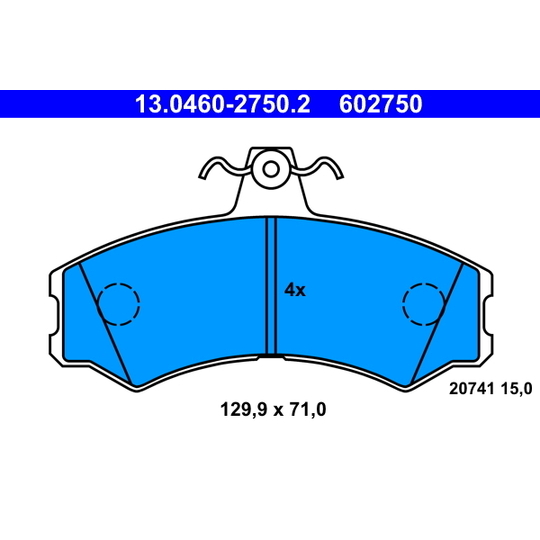 13.0460-2750.2 - Brake Pad Set, disc brake 