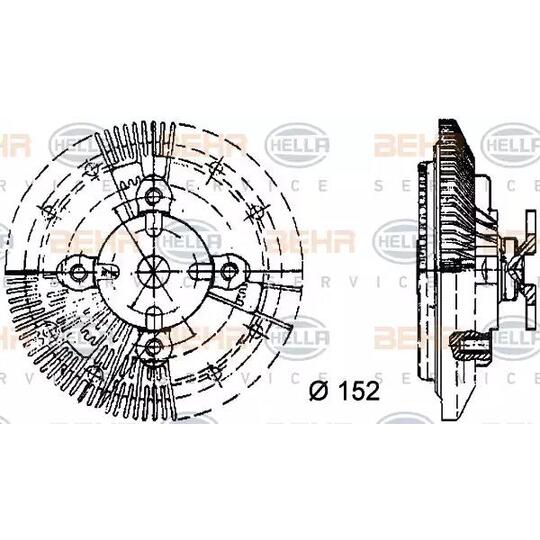 8MV 376 732-121 - Sidur, radiaatoriventilaator 