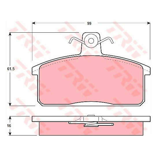 GDB1165 - Brake Pad Set, disc brake 