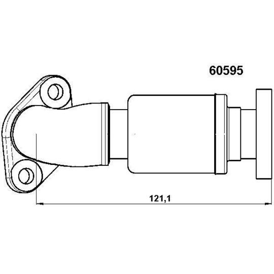 60595D - Putki, EGR-venttiili 