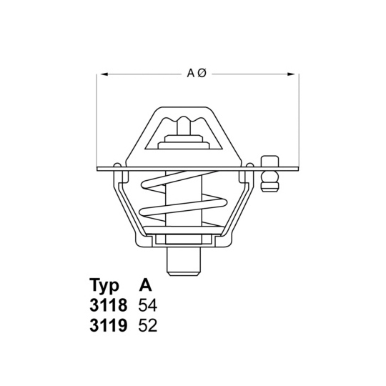 3118.92D1 - Thermostat, coolant 