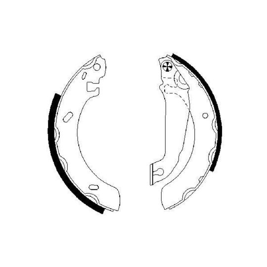 0 986 487 537 - Brake Shoe Set 