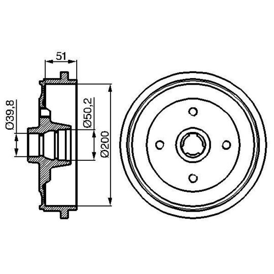 0 986 477 053 - Brake Drum 