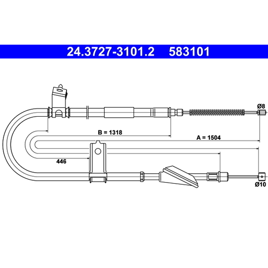 24.3727-3101.2 - Cable, parking brake 