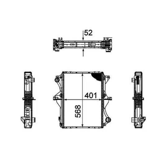 53858 - Radiaator, mootorijahutus 