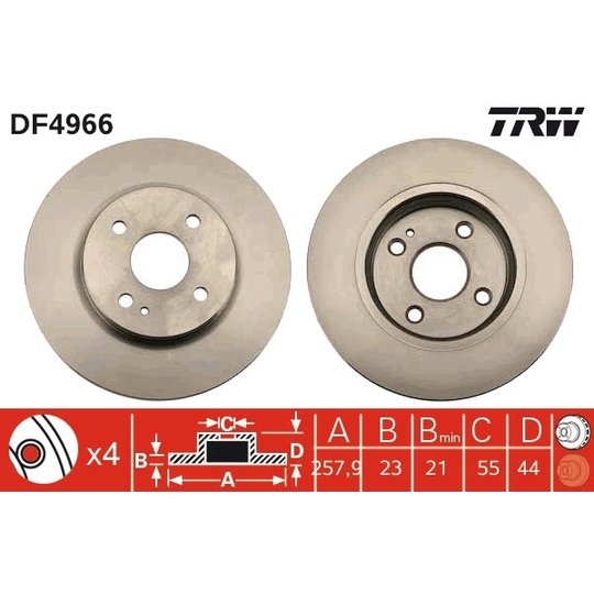 DF4966 - Brake Disc 