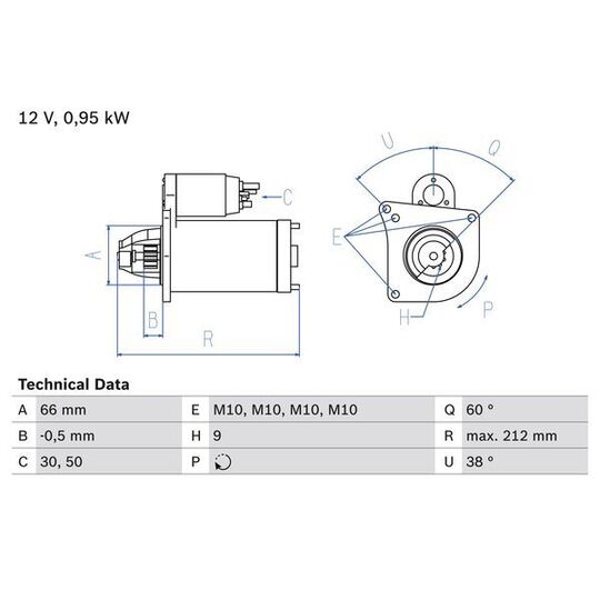 0 986 015 010 - Startmotor 