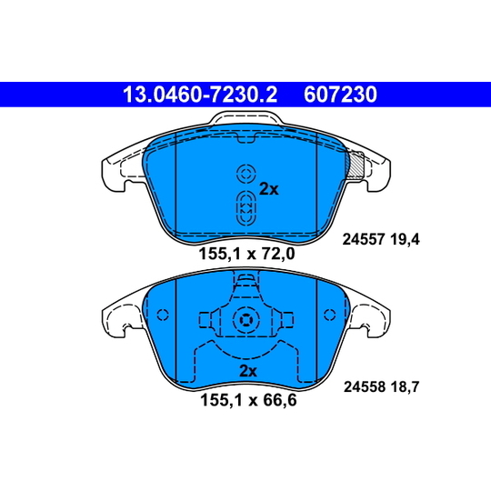 13.0460-7230.2 - Brake Pad Set, disc brake 