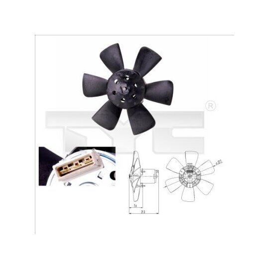 837-0008 - Fan, radiator 