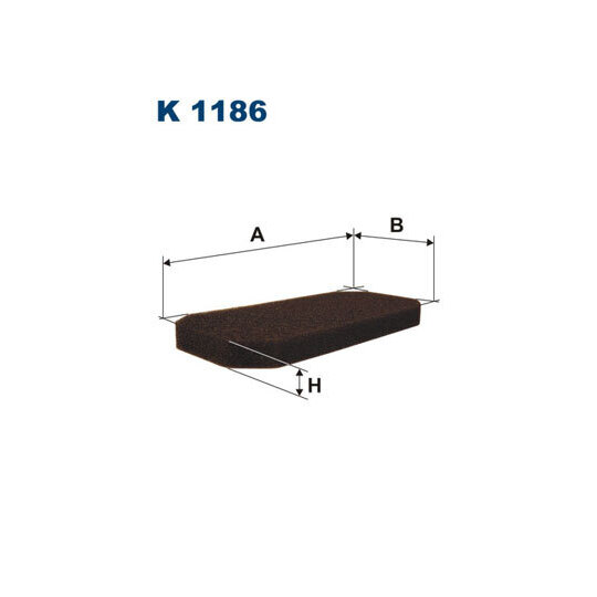 K 1186 - Filter, interior air 