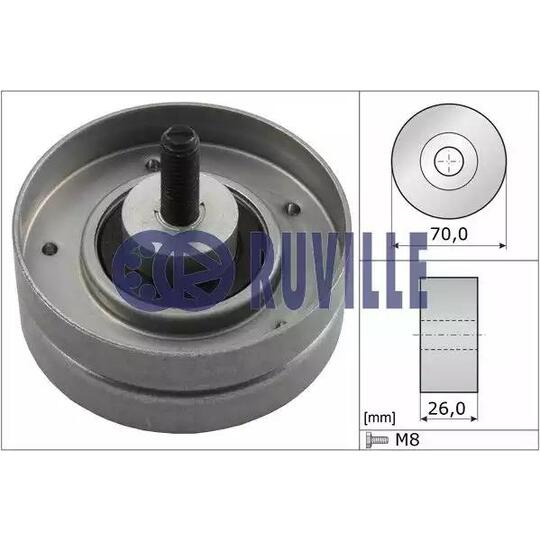 55086 - Deflection/Guide Pulley, v-ribbed belt 