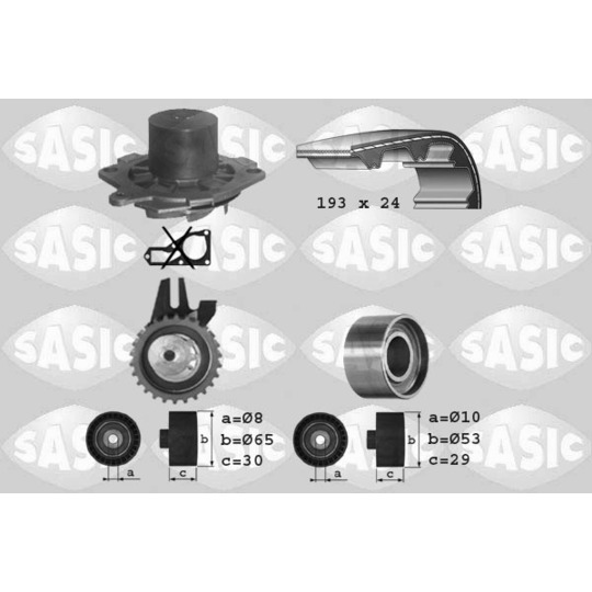 3906005 - Water Pump & Timing Belt Set 