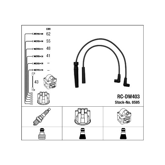 0595 - Tändkabelsats 