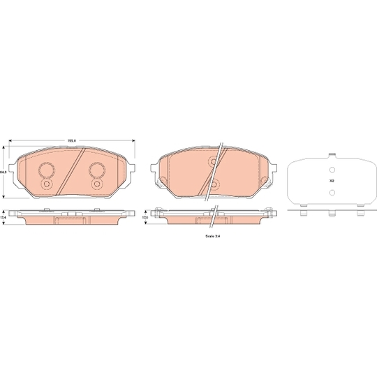 GDB3527 - Brake Pad Set, disc brake 