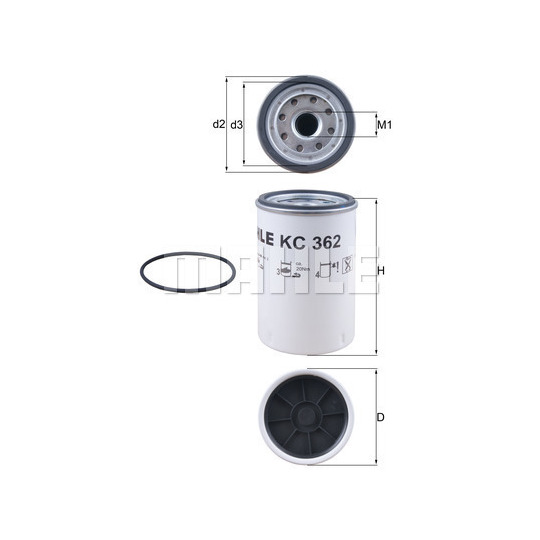 KC362 D - Fuel filter 