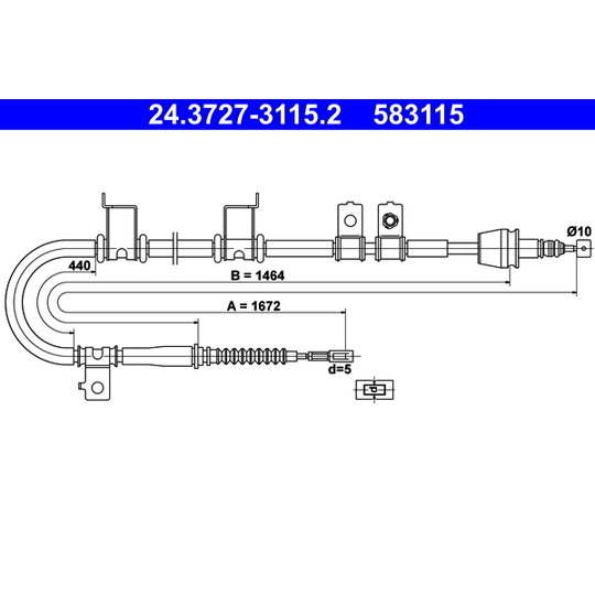 24.3727-3115.2 - Cable, parking brake 