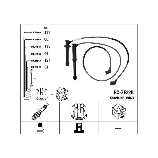 8863 - Tändkabelsats 