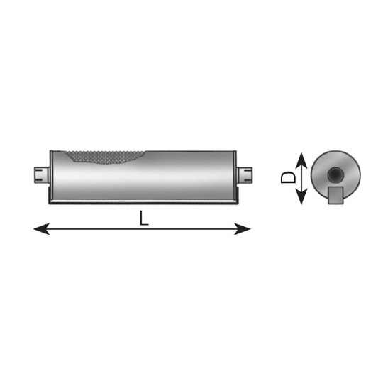 89387 - Middle Silencer, universal 