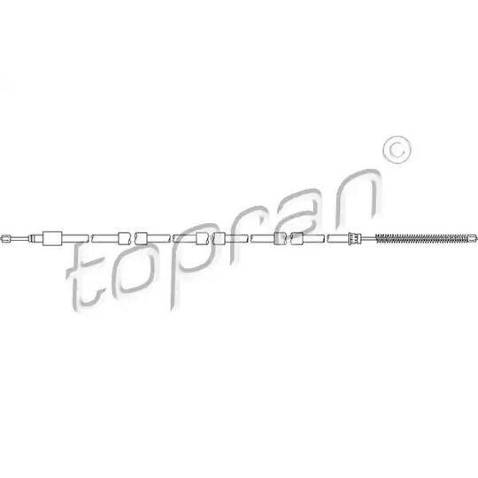 721 628 - Cable, parking brake 