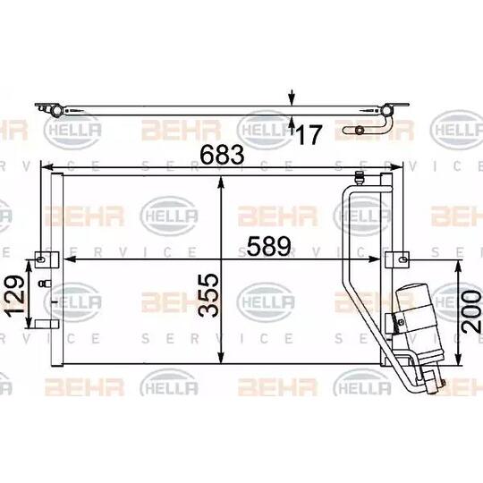 8FC351 304-131 - Condenser, air conditioning 