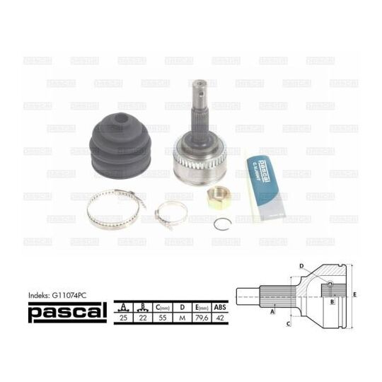 G11074PC - Joint Kit, drive shaft 