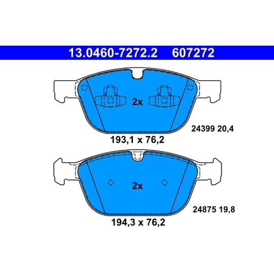 13.0460-7272.2 - Brake Pad Set, disc brake 